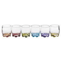 Set van 6x stuks drinkglazen/waterglazen kleurenmix 310 ml - Drinkglazen - thumbnail