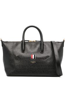 Thom Browne petit sac cabas en cuir - Noir