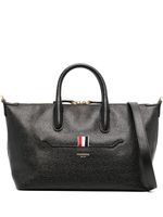 Thom Browne petit sac cabas en cuir - Noir - thumbnail