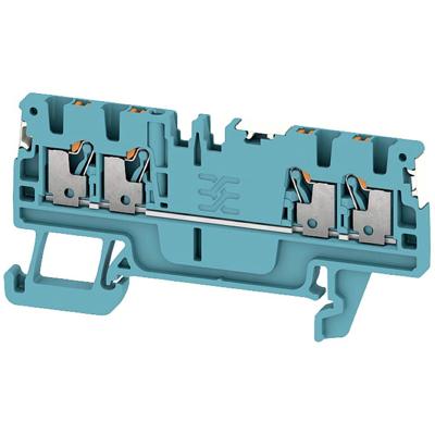 Weidmüller 2674670000 Doorgangsserieklem Push-In-klem, Steekaansluiting Blauw 100 stuk(s)