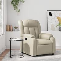 Fauteuil verstelbaar kunstleer crmekleurig