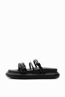 Sandalen bandjes plateauzool - BLACK - 39