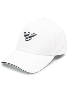 Emporio Armani casquette à logo brodé - Blanc