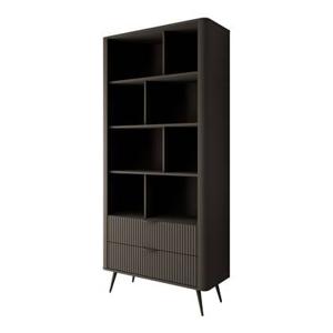 Meubella Boekenkast Lima - Zwart - 88 cm