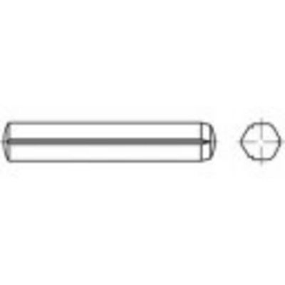 TOOLCRAFT TO-5378565 Cilindrische kerfstift 6 mm RVS A1 100 stuk(s)