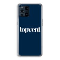 Topvent Navy: Oppo Find X3 Transparant Hoesje