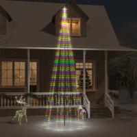 VidaXL Vlaggenmast kerstboom 732 led&apos;s meerkleurig 500 cm