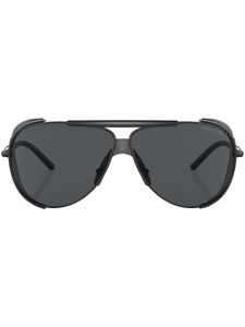 Giorgio Armani lunettes de soleil à monture pilote - Noir