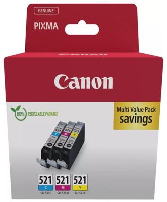 Canon inktcartridge CLI-521, 446 pagina&apos;s, OEM 2934B016, 3 kleuren