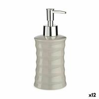 Zeepdispenser Golven Keramisch Grijs Metaal 12 Stuks (260 ml)
