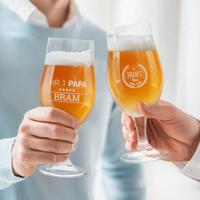 Bierglas op voet graveren - 2 stuks