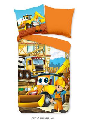 Good Morning Kinderdekbedovertrek "graafmachine" - Multi - (135x200 cm) - Katoen Good Morning Kinderdekbedovertrek "graafmachine" - Multi - (135x200 cm) - Katoen