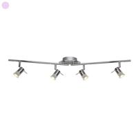 Searchlight Badkamer opbouwspot Aries 4-lichts grijs 7444CC-LED