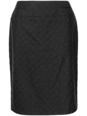 CHANEL Pre-Owned jupe crayon à losanges (2004) - Noir