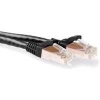 ACT Zwarte 0,5 meter LSZH SFTP CAT6A patchkabel met RJ45 connectoren ACT Zwarte 0,5 meter LSZH SFTP CAT6A patchkabel met RJ45 connectoren
