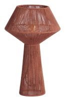 Light & Living Tafellamp 'Fugia' Jute, 47cm hoog, kleur Steenrood