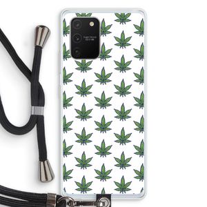 Weed: Samsung Galaxy S10 Lite Transparant Hoesje met koord