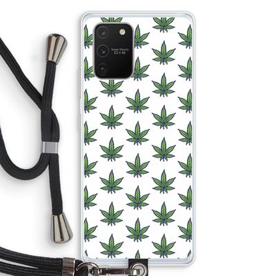 Weed: Samsung Galaxy S10 Lite Transparant Hoesje met koord