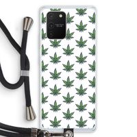 Weed: Samsung Galaxy S10 Lite Transparant Hoesje met koord