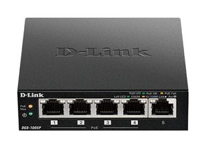 D-Link DGS-1005P/E netwerk-switch Unmanaged Gigabit Ethernet (10/100/1000) Power over Ethernet (PoE) Zwart