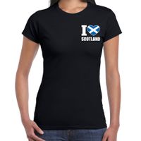 I love Scotland / Schotland landen shirt zwart voor dames - borst bedrukking 2XL  -
