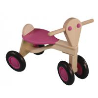 Van Dijk Toys Loopfiets met 4 wielen loopfiets Berken Junior Roze - thumbnail