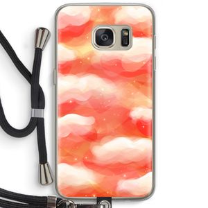 Lichte Wolken: Samsung Galaxy S7 Transparant Hoesje met koord
