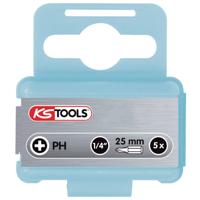 KS Tools 910.2201 9102201 Kruis-bit PH 1 RVS V2A Roestvast C 6.3 5 stuk(s) KS Tools 910.2201 9102201 Kruis-bit PH 1 RVS V2A Roestvast C 6.3 5 stuk(s)