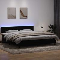 Boxspring met matras en LED fluweel zwart 180x210 cm
