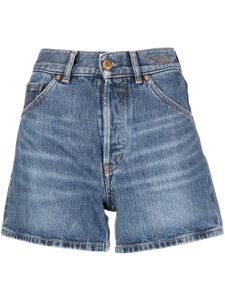 Chloé short en jean brodé à taille haute - Bleu