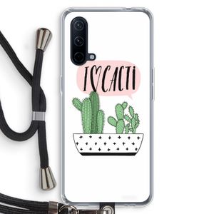 I love cacti: OnePlus Nord CE 5G Transparant Hoesje met koord