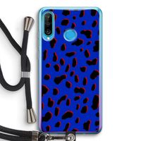Blue Leopard: Huawei P30 Lite Transparant Hoesje met koord