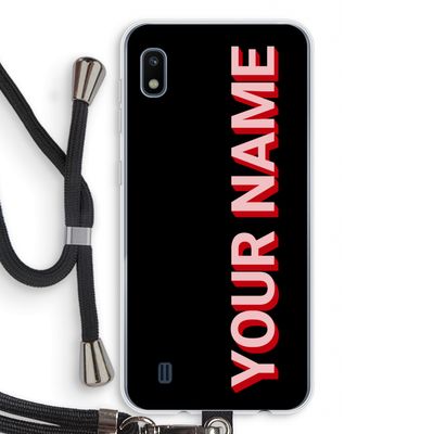 Namecase: Samsung Galaxy A10 Transparant Hoesje met koord