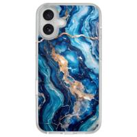 iPhone 16 hybride hoesje - Ocean marble