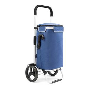 Shoppingcruiser Allround Boodschappentrolley - Opvouwbare Boodschappenwagen met koelvak - Afneembare tas - Blauw