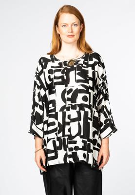Yoek Wijde blouse BODIL | Wit | Maat 50/52