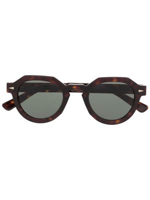 Ahlem lunettes de soleil à monture ronde - Marron