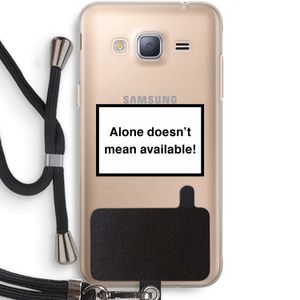 Alone: Samsung Galaxy J3 (2016) Transparant Hoesje met koord