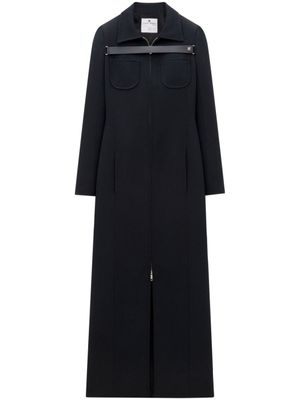 Courrèges robe Harnais à coupe longue - Noir