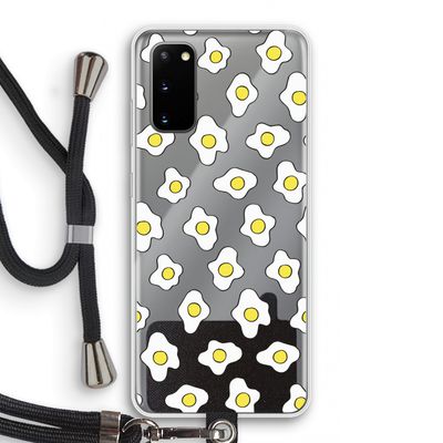 Spiegeleitjes: Samsung Galaxy S20 Transparant Hoesje met koord