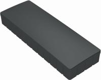MAUL magneet Solid, rechthoek 54x19 mm, trekkracht 1 kg, doos van 10 stuks, zwart