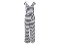 esmara Dames jumpsuit (Wit/donkerblauw, L (44/46))