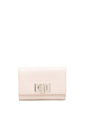 Furla porte-monnaie en cuir à plaque logo - Tons neutres