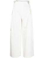 Plan C pantalon à taille haute - Blanc