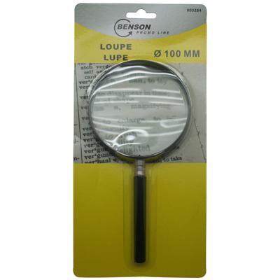 Loep/vergrootglas - 10 cm - kunststof - 21,5 x 10 x 1,5 cm - voor kaartlezen en objectstudie