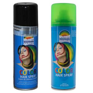 Set van 2x kleuren haarverf/haarspray van 111 ml - Zwart en Groen