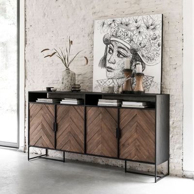 DTP Home Dressoir 'Criss Cross' Hout en staal, 200cm