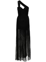 Maria Lucia Hohan robe longue Elestia plissée en tulle - Noir - thumbnail