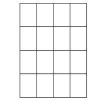 A4 etiketten 52,5 x 74 mm wit 100 vel Sorex