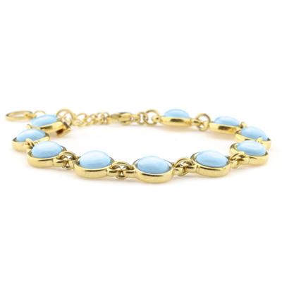 Qoss Armband Loïs Hemelsblauw | Goud